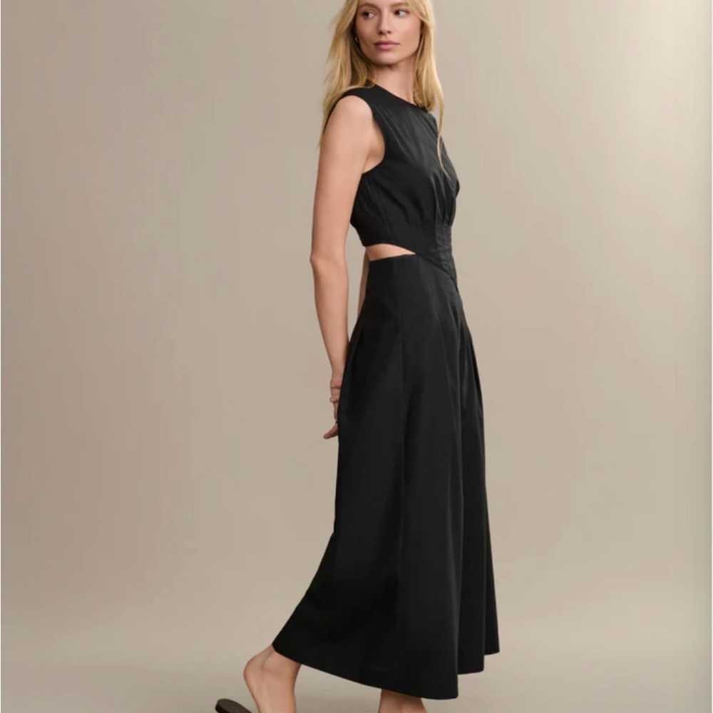 Jenni kayne kit sleeveless dress black L cotton